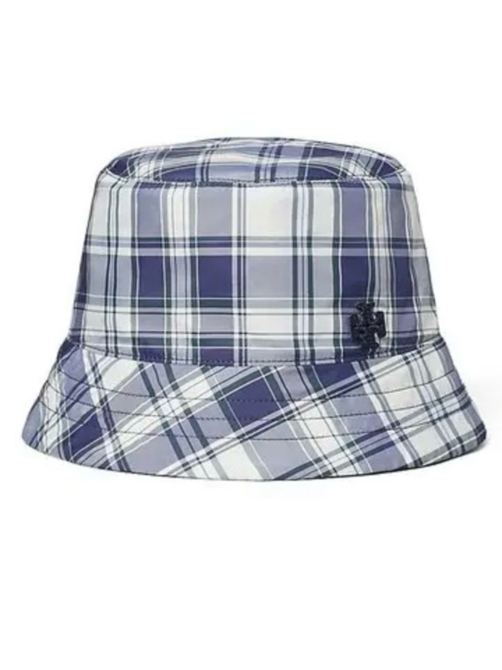 Tory Burch Blue and White Plaid Bucket Hat